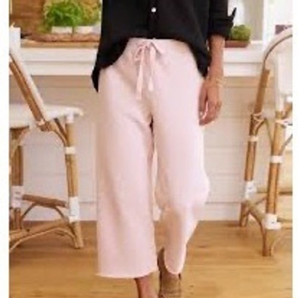 Frank & Eileen Catherine Favorite Sweatpants Women XL Pink Wide Leg Crop Classic